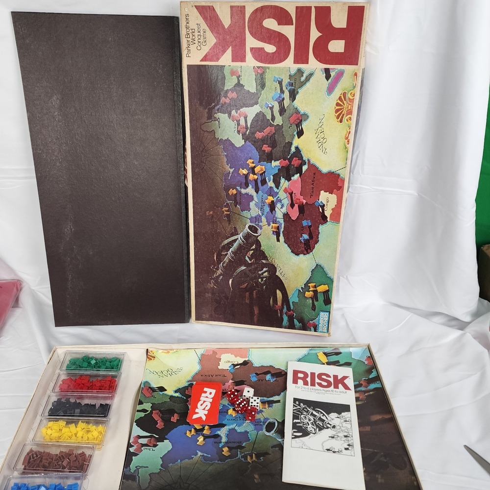 vintage risk board game 1980 Complete‎ Sold As Is.
